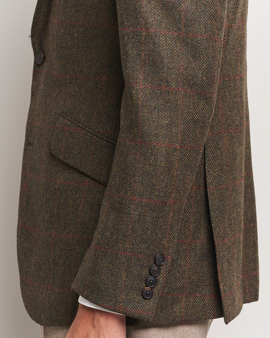 Men | Blazers | Walker Slater | Edward Lambswool Windowpane Blazer Green