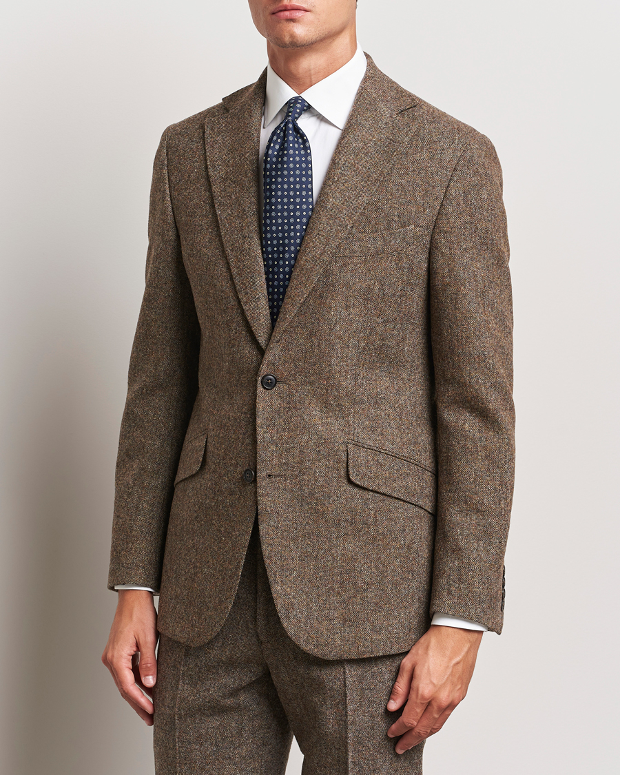 Men | Blazers | Walker Slater | Edward Wool Donegal Blazer Brown