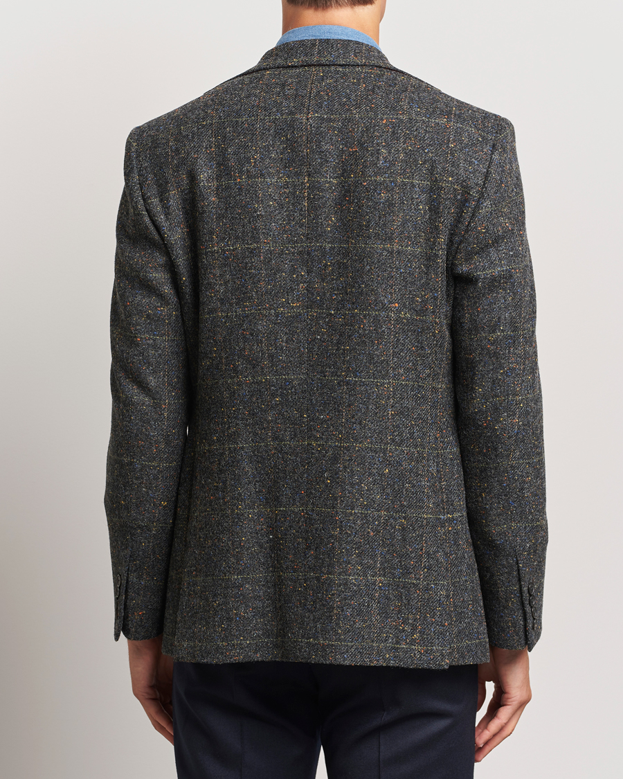 Men | Blazers | Walker Slater | Edward Wool Donegal Windowpane Blazer Dark Grey