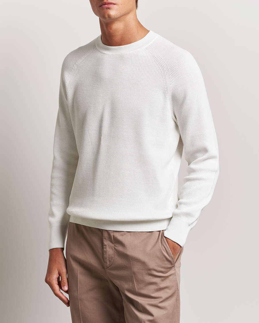 Men | Sweaters & Knitwear | Brunello Cucinelli | Cotton Rib Crew Neck Panama