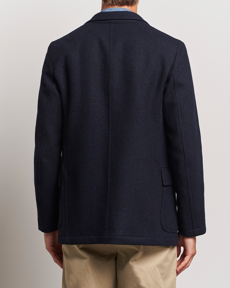 Men | Blazers | Drake's | MKVII Harris Tweed Blazer Navy