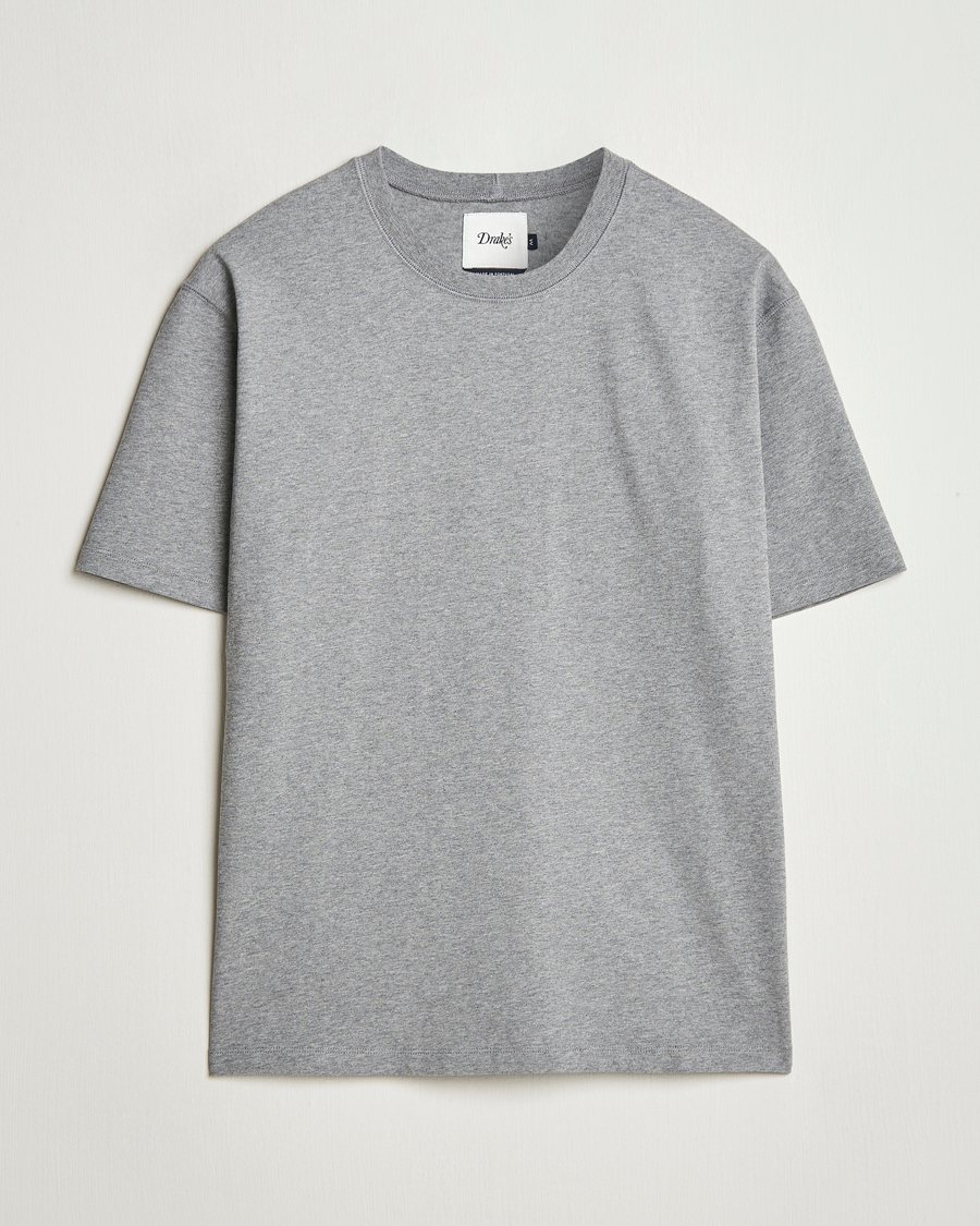 Men | T-Shirts | Drake's | Short Sleeve Hiking T-Shirt Grey