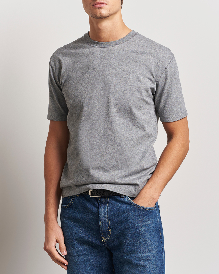 Men | T-Shirts | Drake's | Short Sleeve Hiking T-Shirt Grey