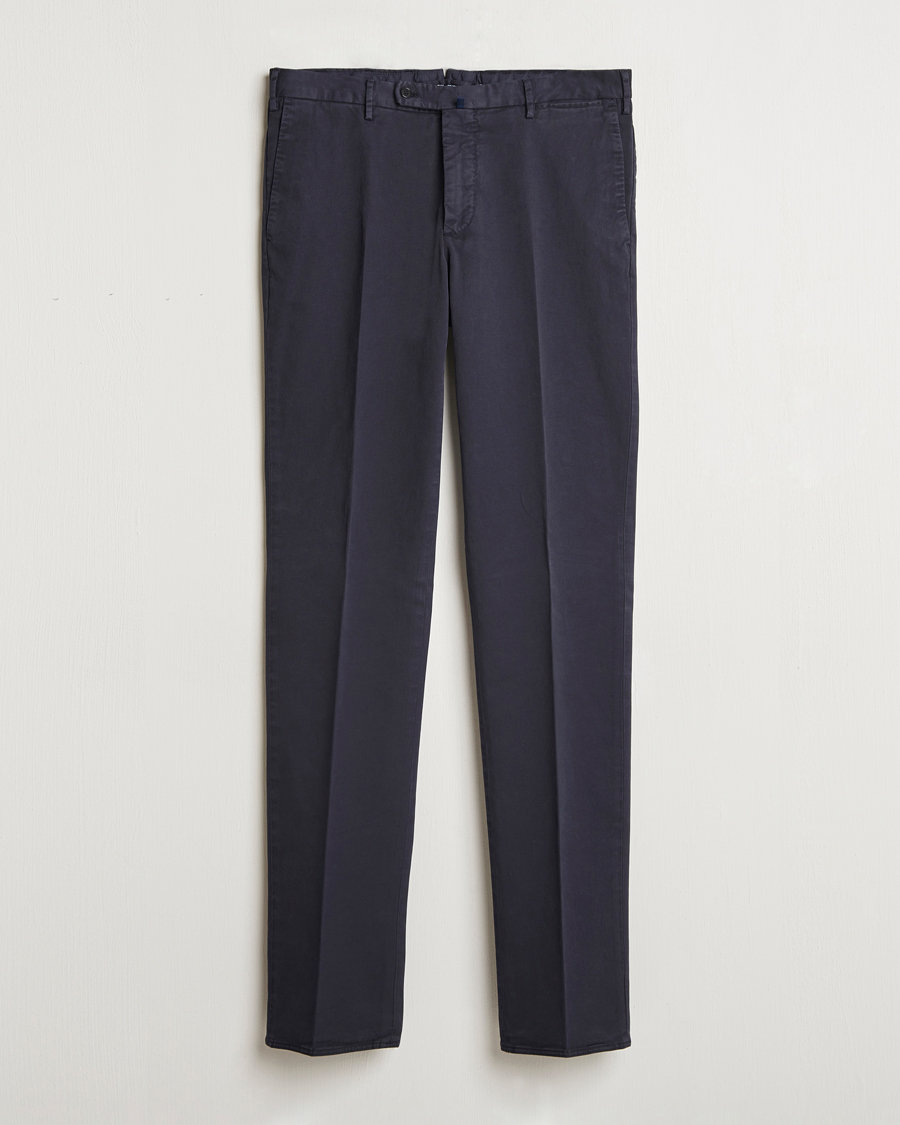 Men | Trousers | Incotex | Regular Fit Cotton Stretch Chinos Navy