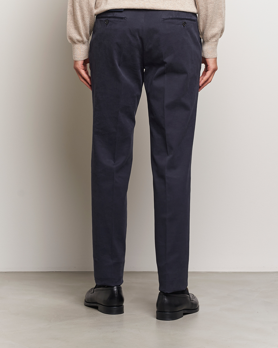 Men | Trousers | Incotex | Regular Fit Cotton Stretch Chinos Navy