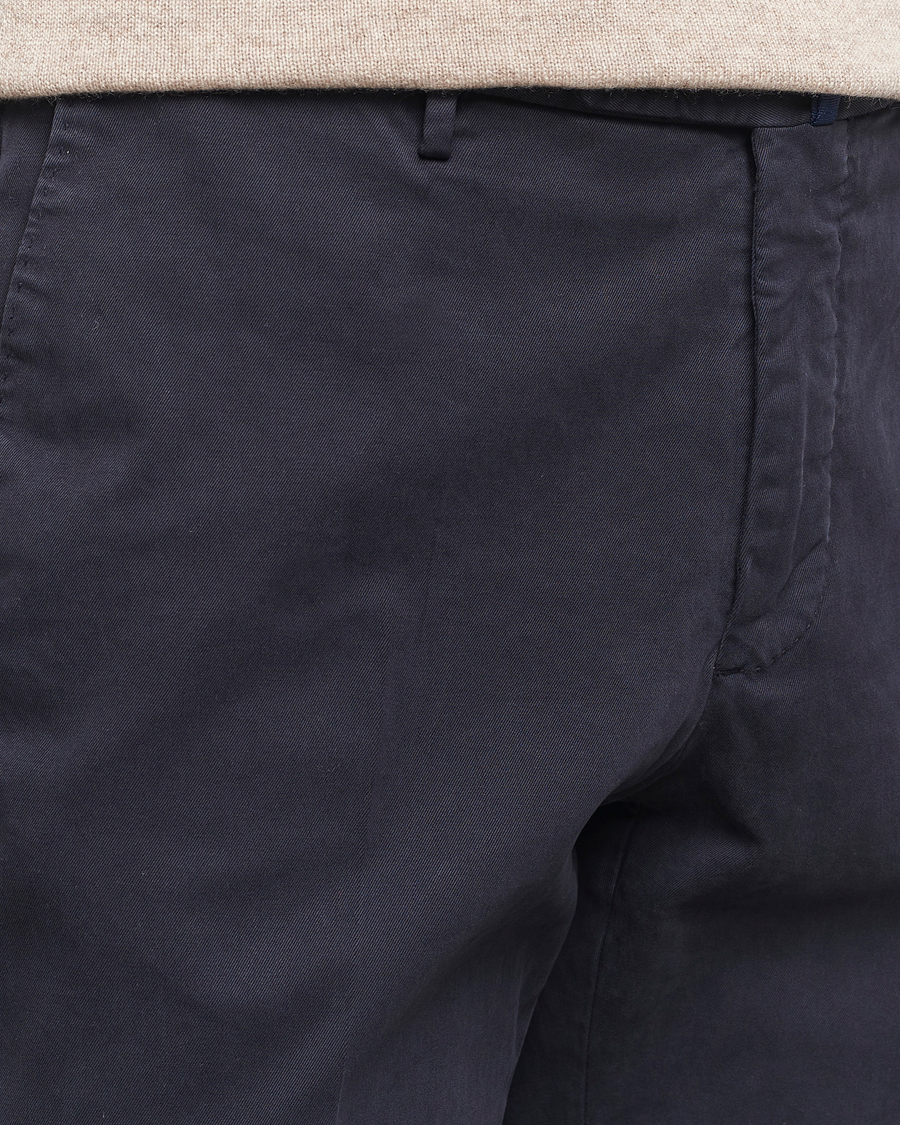 Men | Trousers | Incotex | Regular Fit Cotton Stretch Chinos Navy