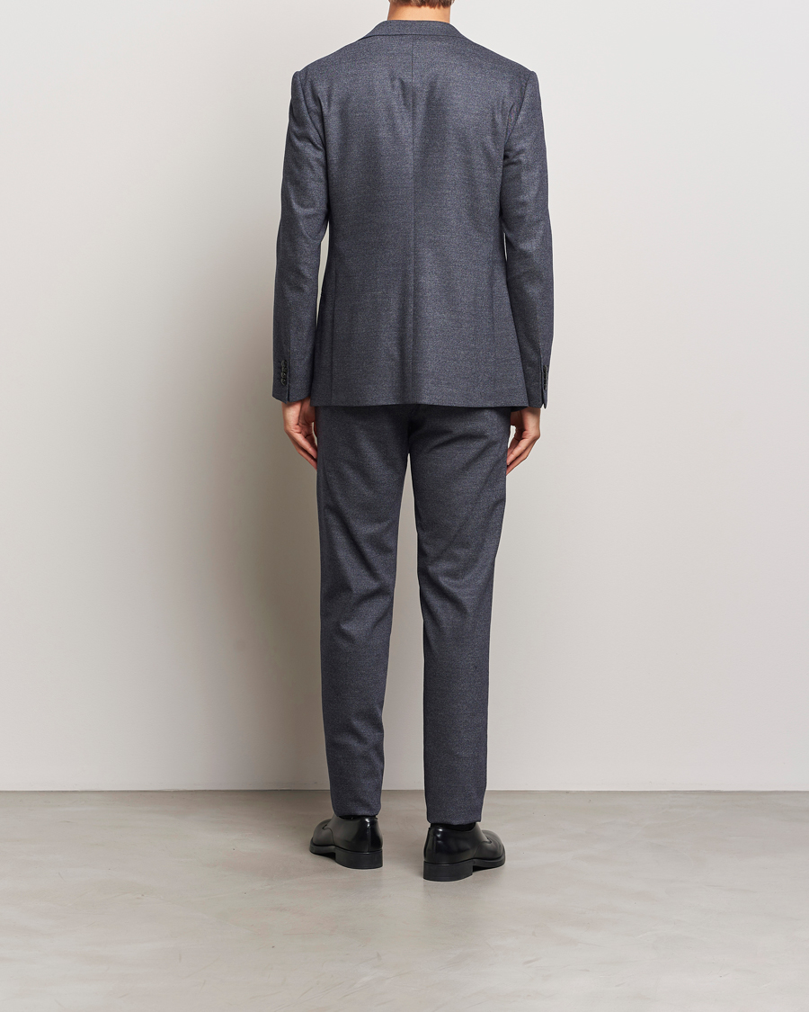 Men | Suits | Giorgio Armani | Soho Wool/Cashmere Flannel Suit Navy Melange