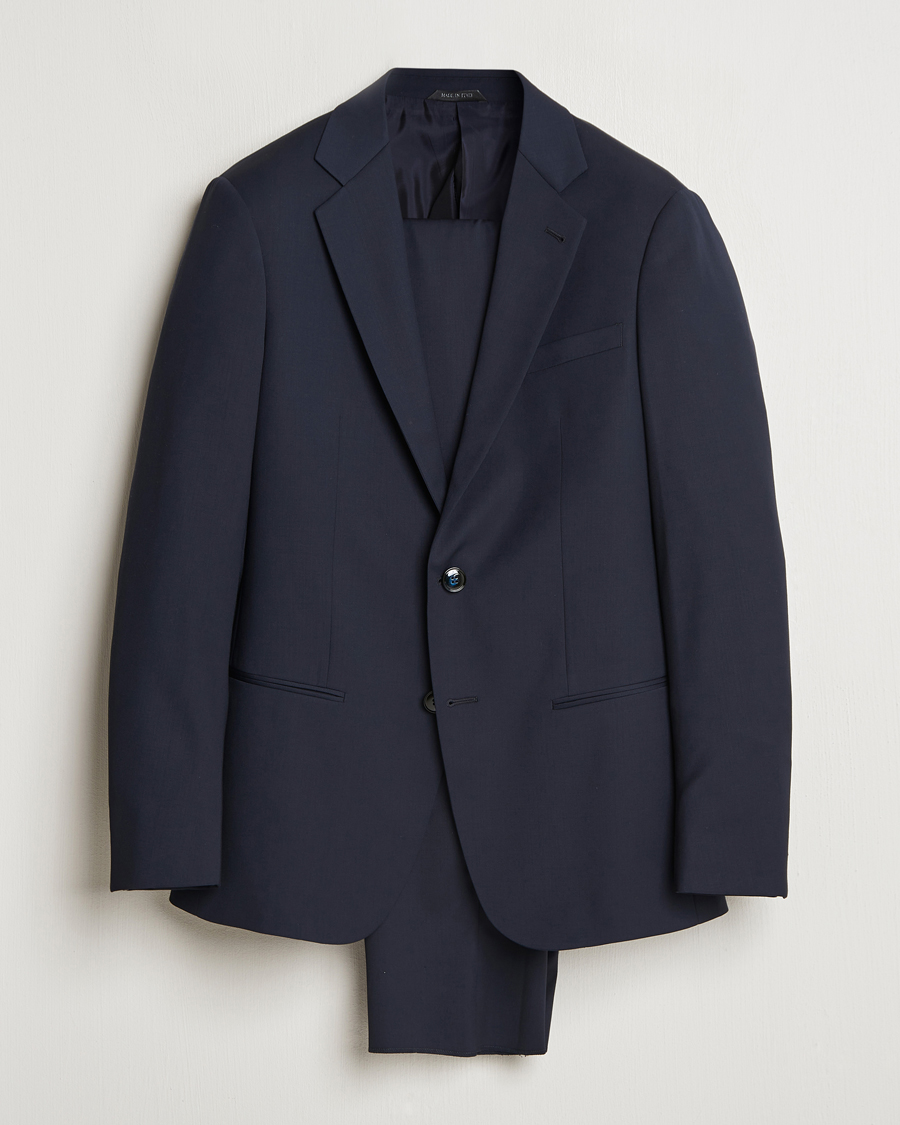 Men | Suits | Giorgio Armani | Soho Virgin Wool Suit Navy