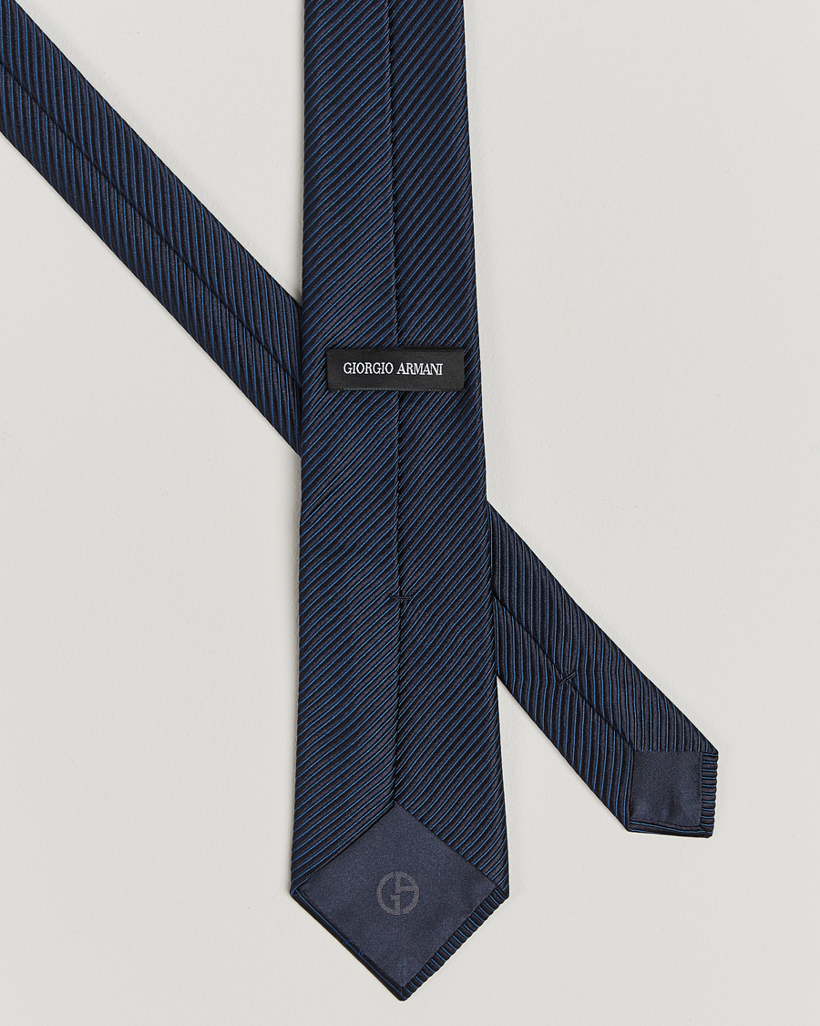Men | Giorgio Armani Jacquard Twill Silk Tie Navy | Giorgio Armani | Jacquard Twill Silk Tie Navy