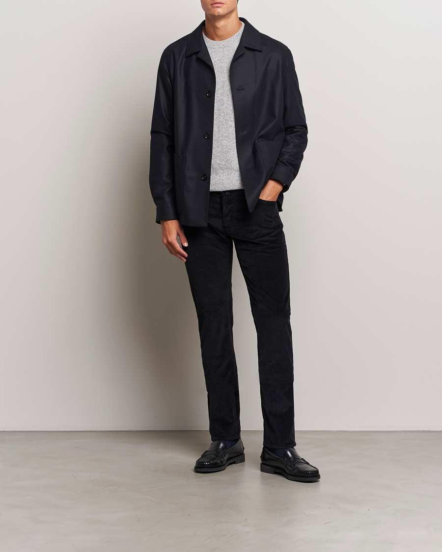 Men | Trousers | Jacob Cohën | Bard 5-Pocket Medium Corduroy Trousers Black