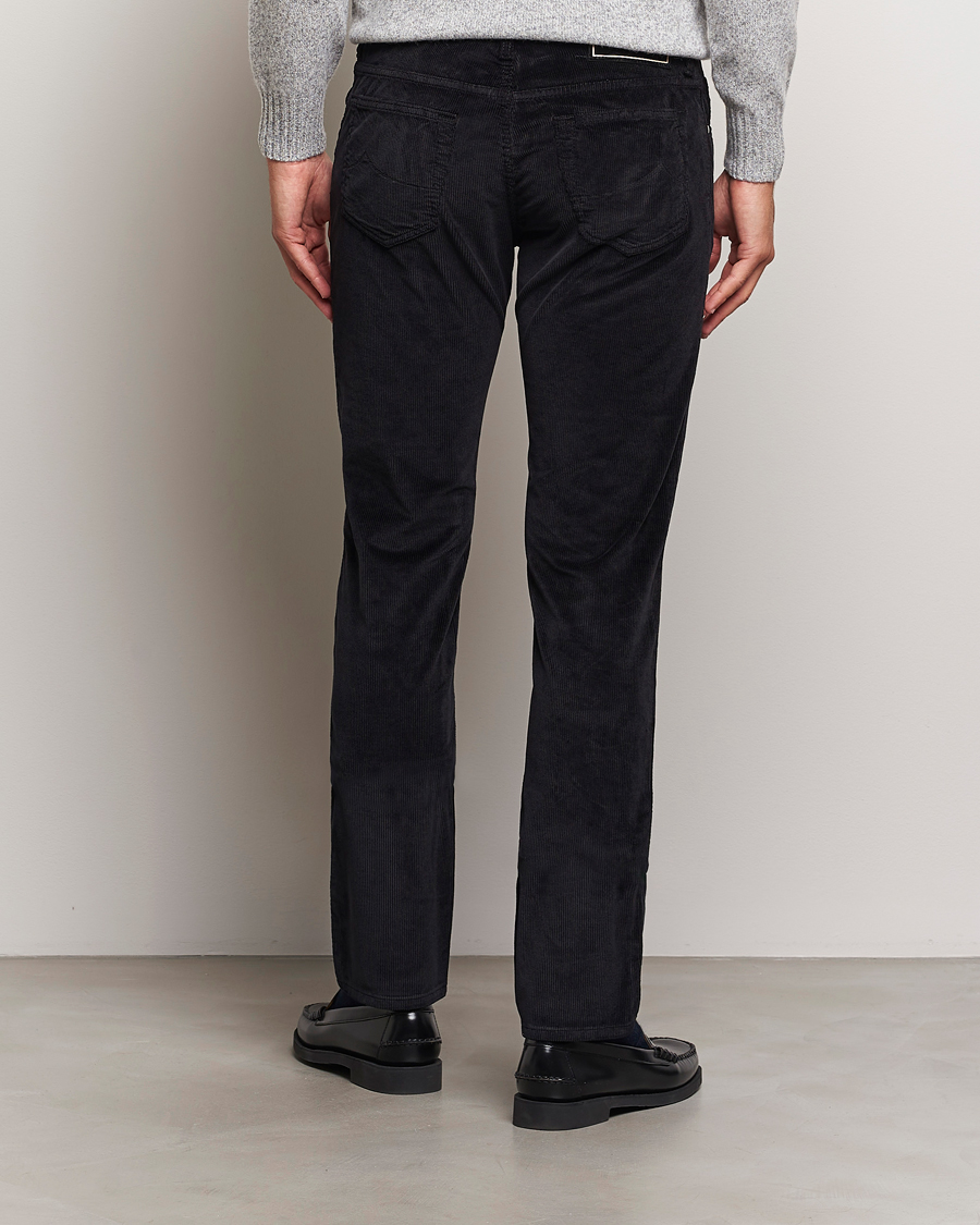 Men | Trousers | Jacob Cohën | Bard 5-Pocket Medium Corduroy Trousers Black
