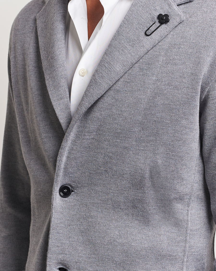 Men | Blazers | Lardini | Knitted Wool Blazer Grey