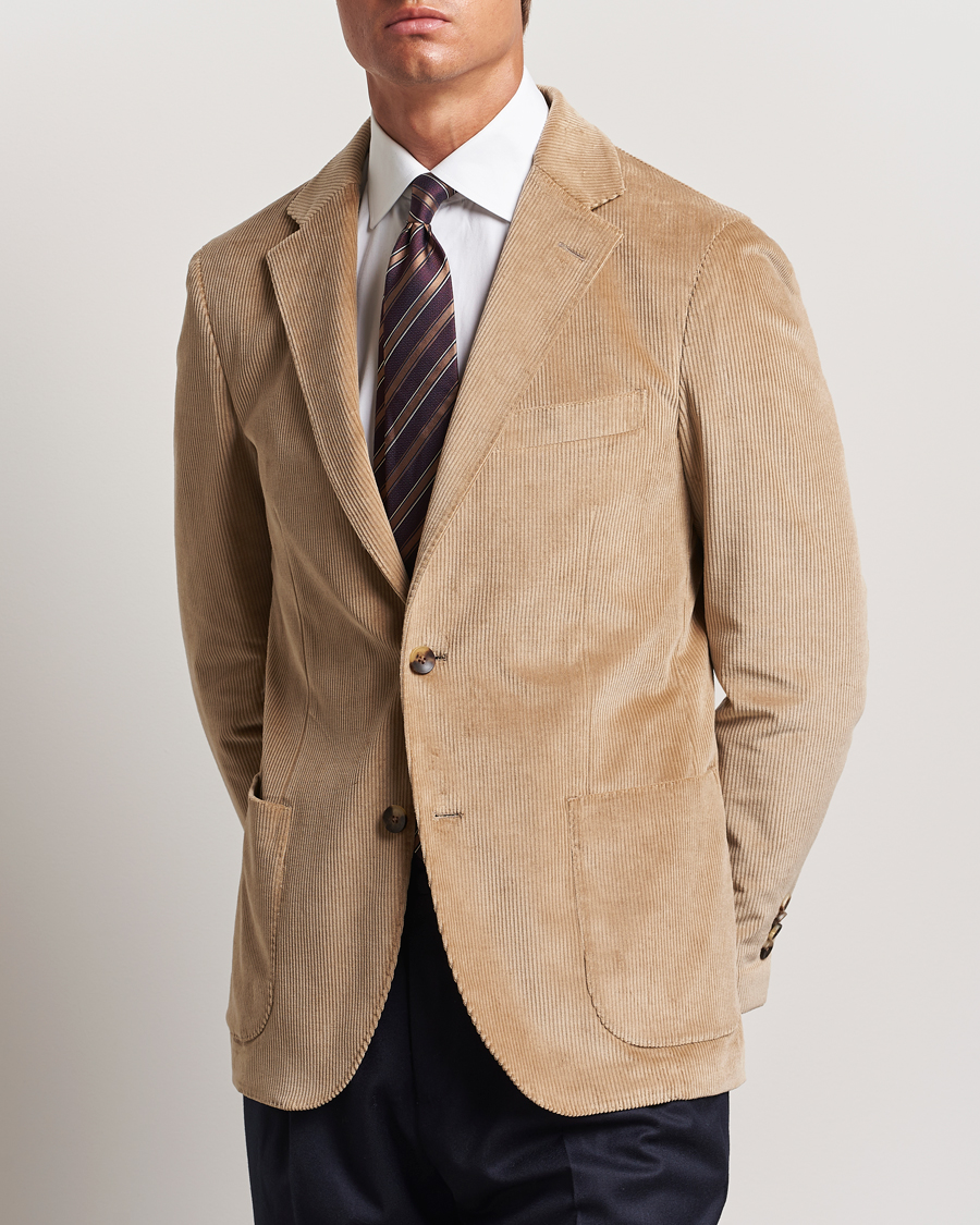 Men | Blazers | Lardini | Corduroy Blazer Beige