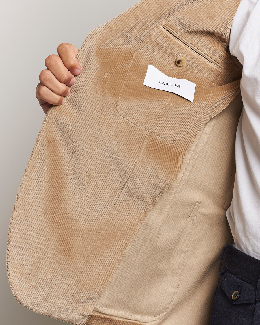 Men | Blazers | Lardini | Corduroy Blazer Beige