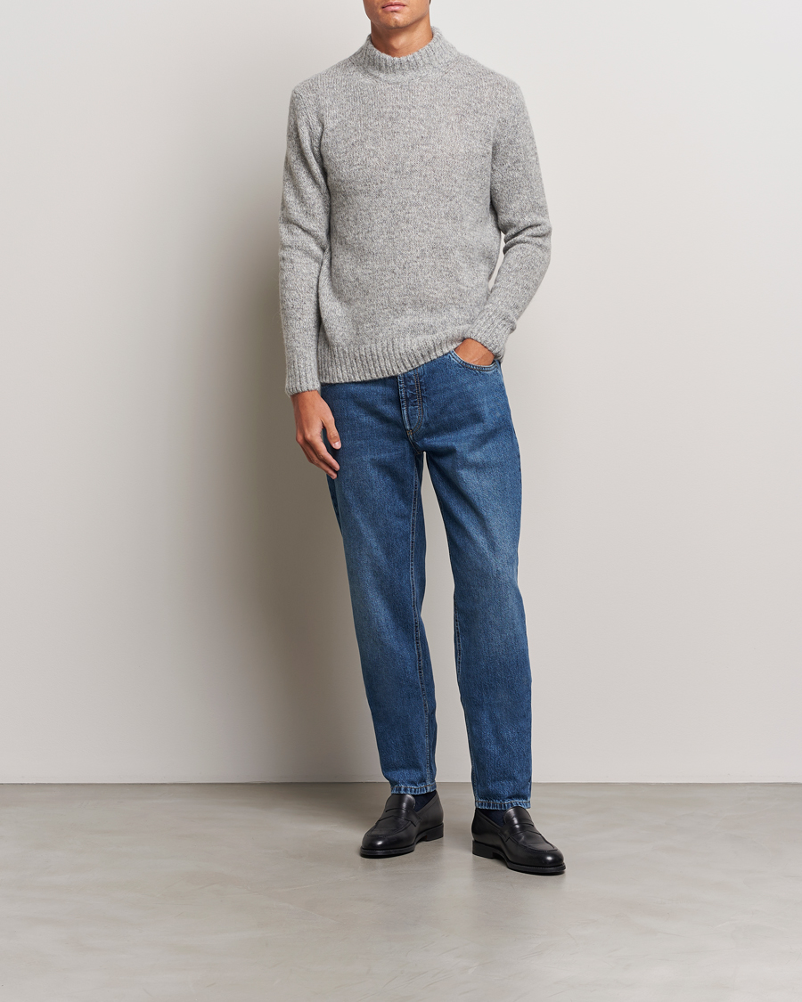 Men | Sweaters & Knitwear | Lardini | Wool/Alpaca Knitted Sweater Grey