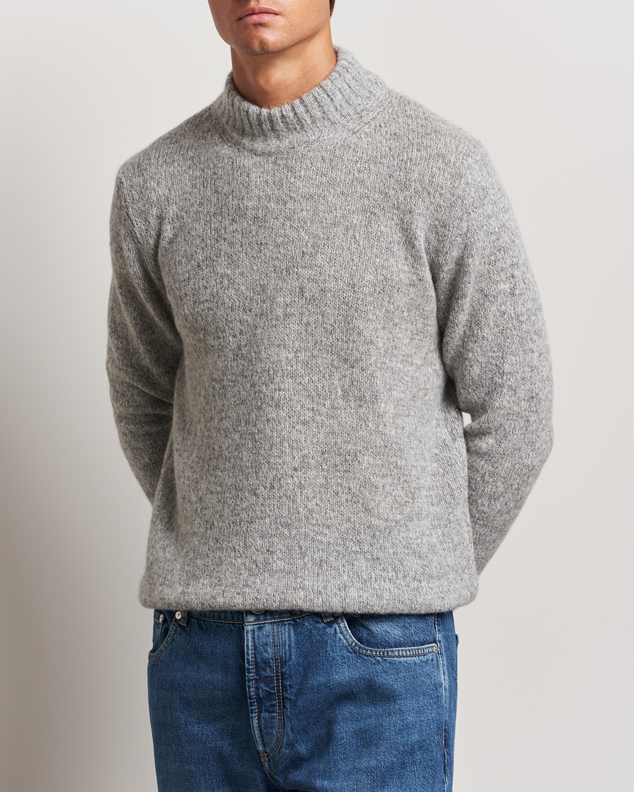 Men | Sweaters & Knitwear | Lardini | Wool/Alpaca Knitted Sweater Grey
