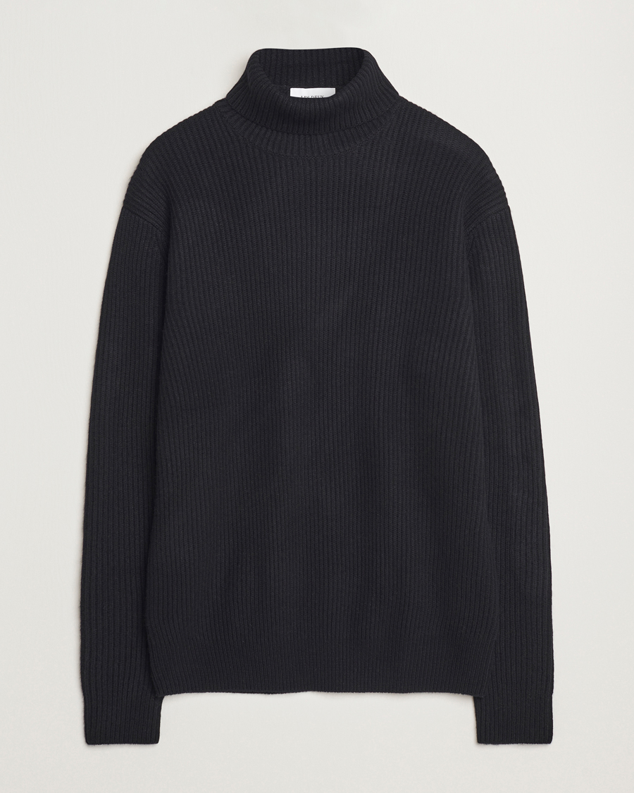 Men | Sweaters & Knitwear | LES DEUX | Eddie Wool Rib Rollneck Black