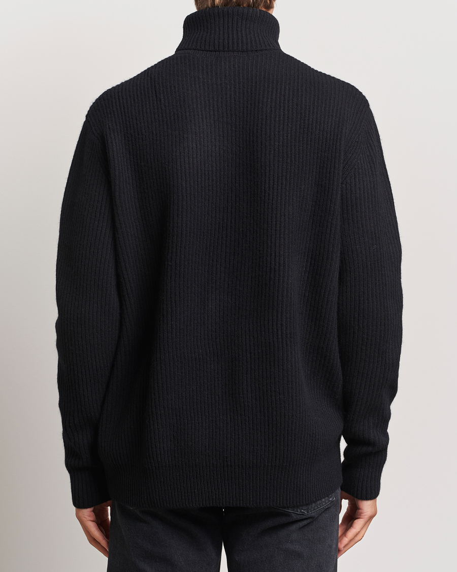 Men | Sweaters & Knitwear | LES DEUX | Eddie Wool Rib Rollneck Black
