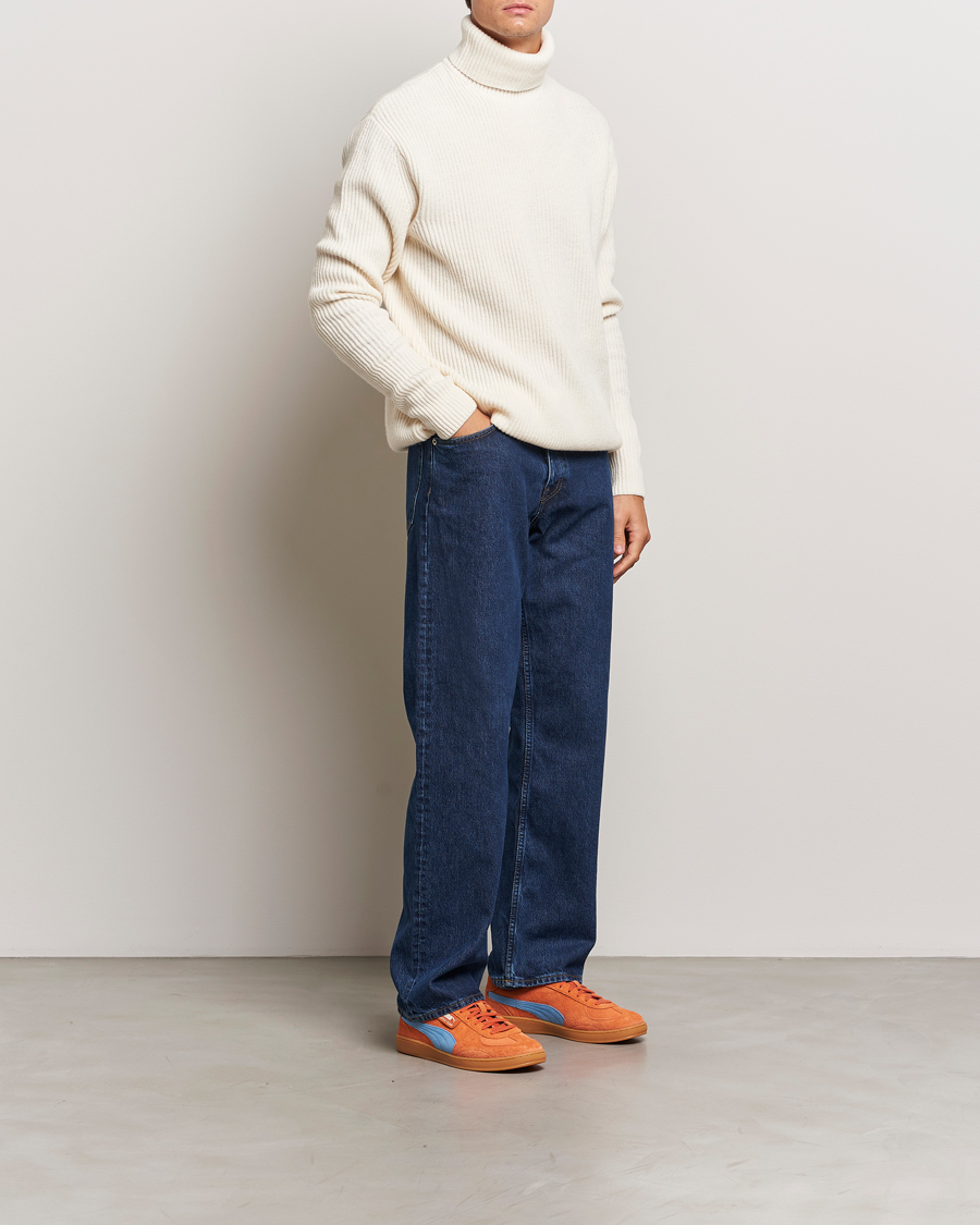 Men | Sweaters & Knitwear | LES DEUX | Eddie Wool Rib Rollneck Ivory