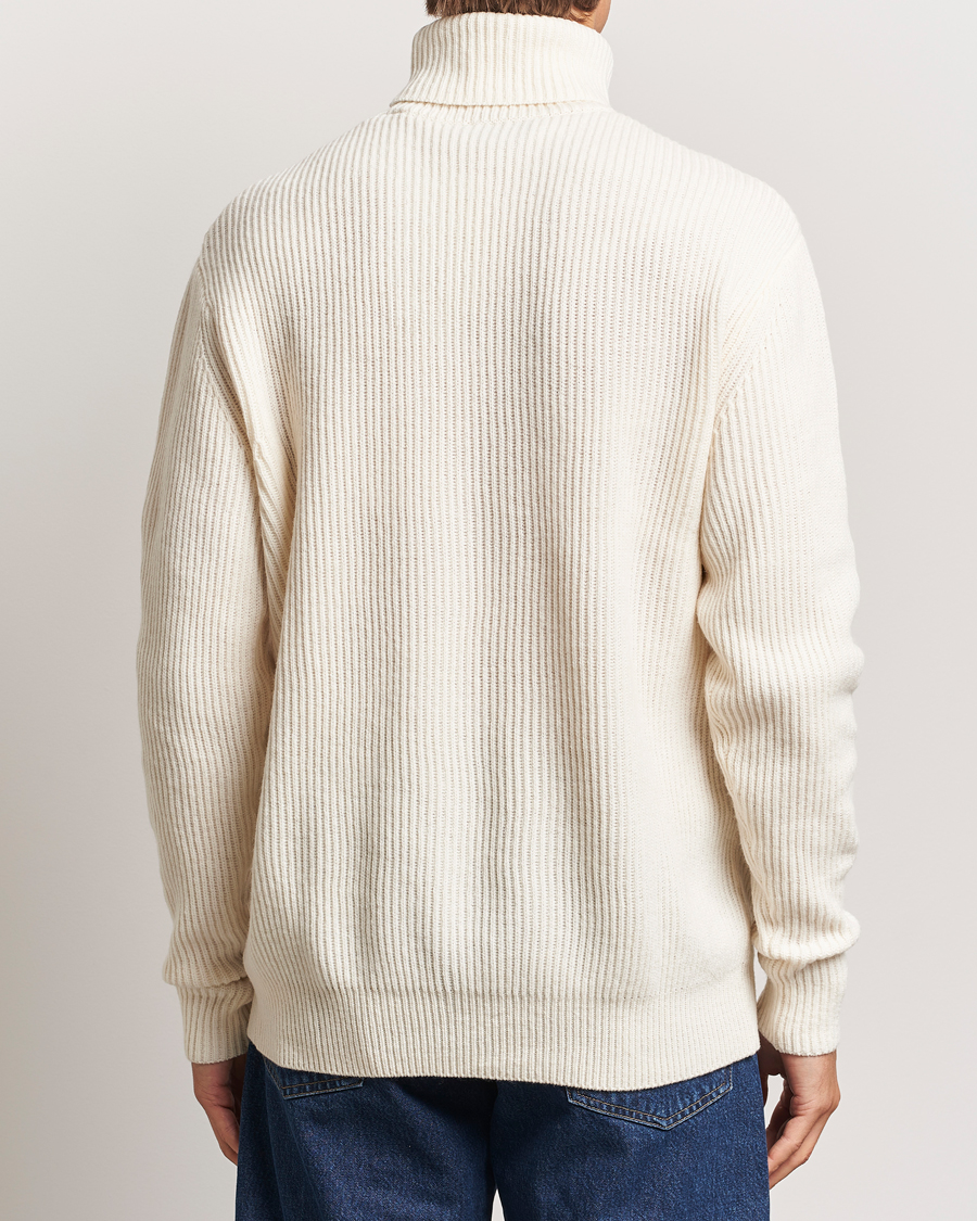Men | Sweaters & Knitwear | LES DEUX | Eddie Wool Rib Rollneck Ivory