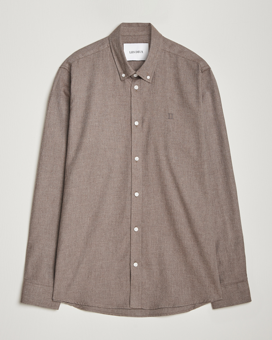 Men | Shirts | LES DEUX | Dessert Reg Shirt Mountain Grey Melange