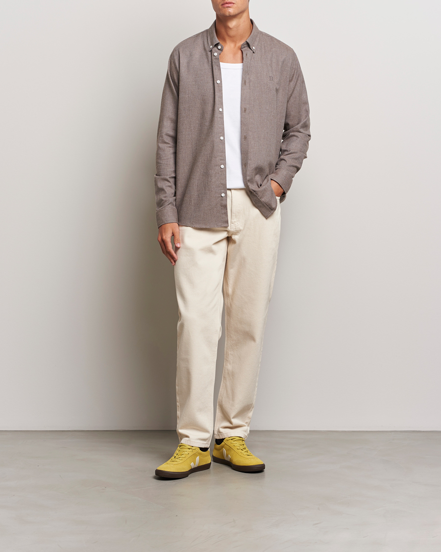 Men | Shirts | LES DEUX | Dessert Reg Shirt Mountain Grey Melange