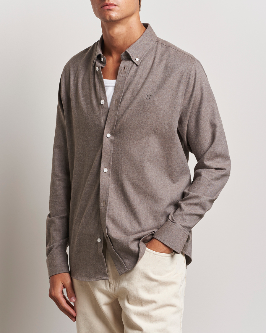 Men | Shirts | LES DEUX | Dessert Reg Shirt Mountain Grey Melange