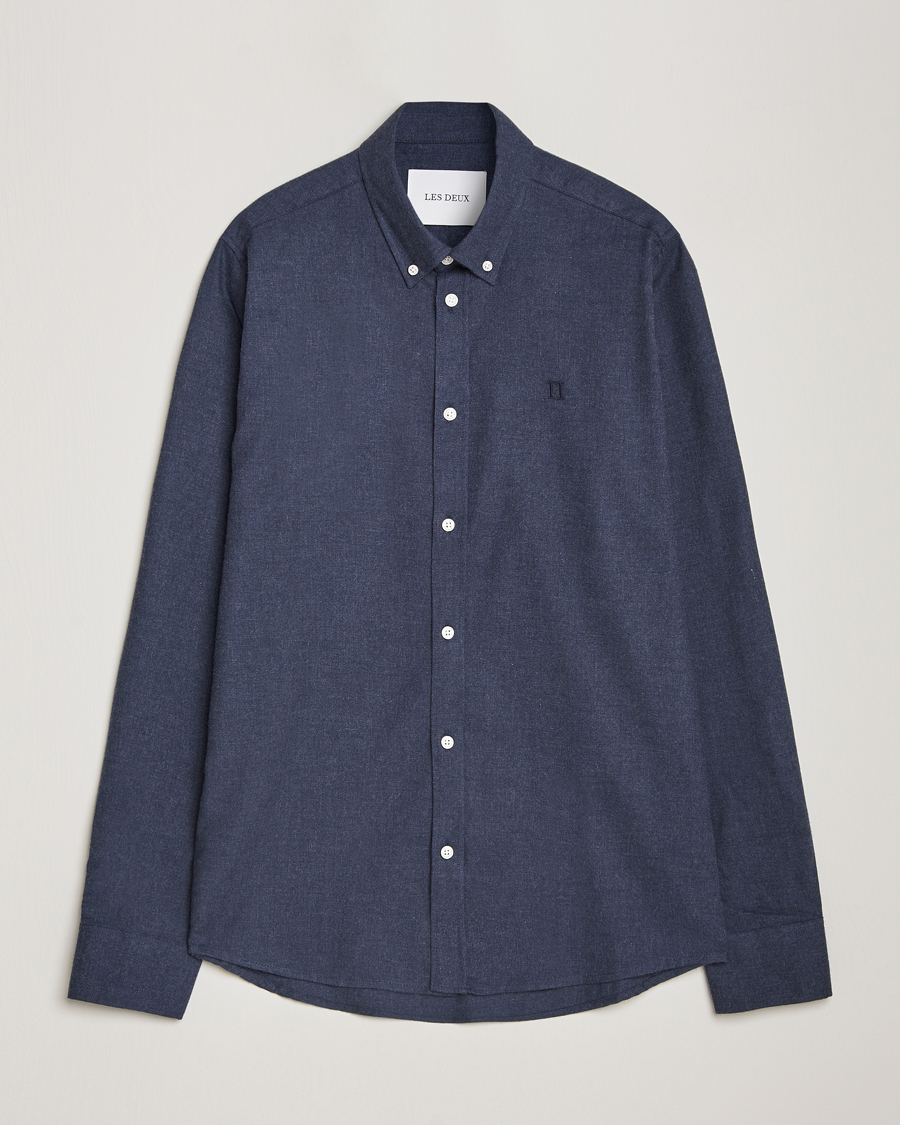 Men | Shirts | LES DEUX | Dessert Reg Shirt Dark Navy Melange