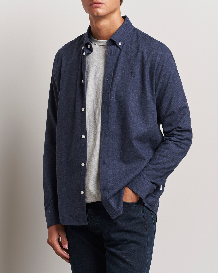 Men | Shirts | LES DEUX | Dessert Reg Shirt Dark Navy Melange