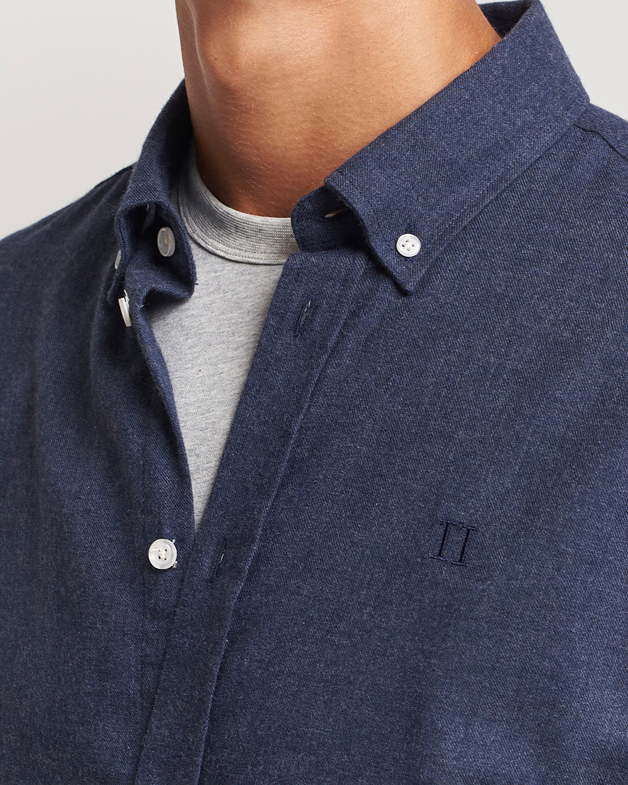 Men | Shirts | LES DEUX | Dessert Reg Shirt Dark Navy Melange