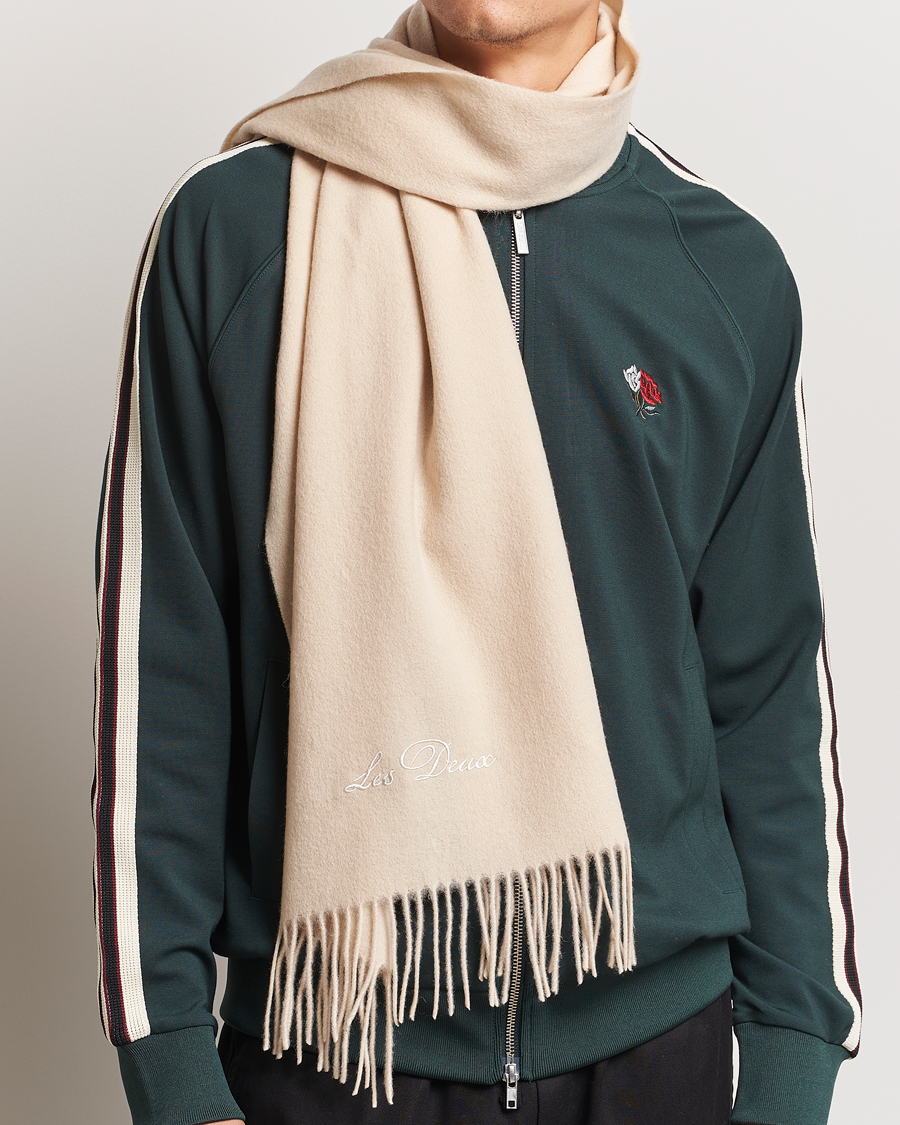 Men | Les Deux Wayne Wool Scarf Ivory | LES DEUX | Wayne Wool Scarf Ivory