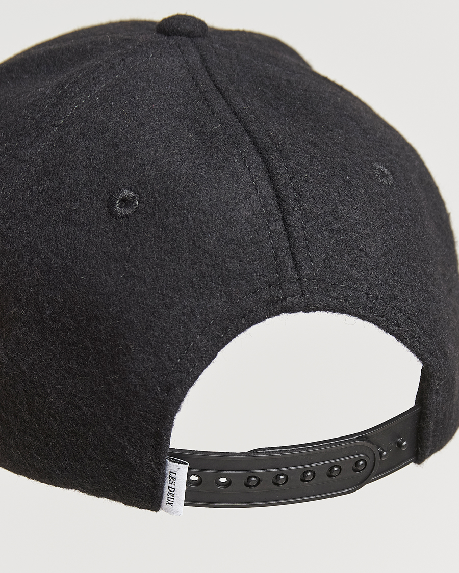 Men | Les Deux Encore Wool Baseball Cap Black/Ivory | LES DEUX | Encore Wool Baseball Cap Black/Ivory