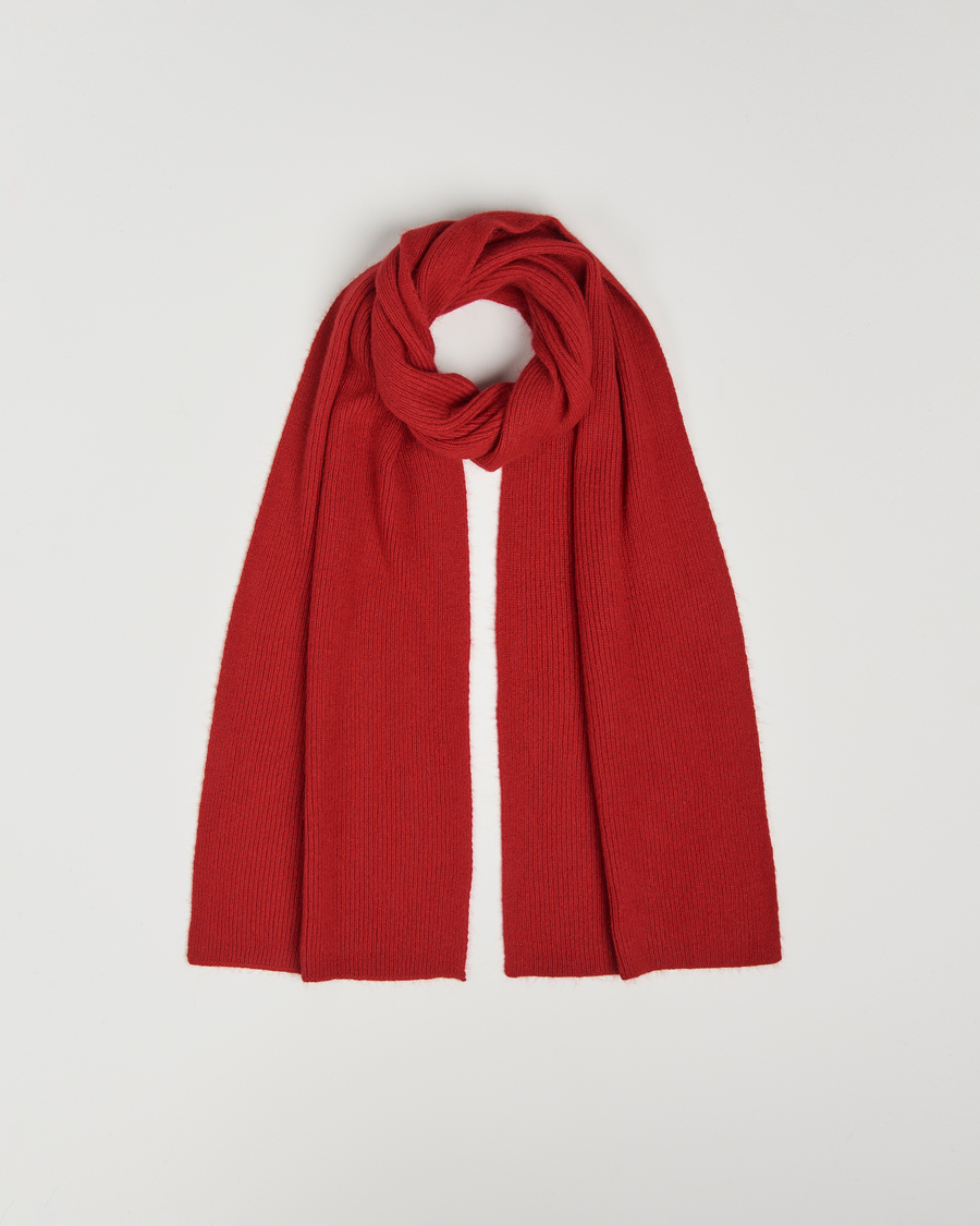 Men | Scarves | Le Bonnet | Lambswool/Caregora Scarf Framboise