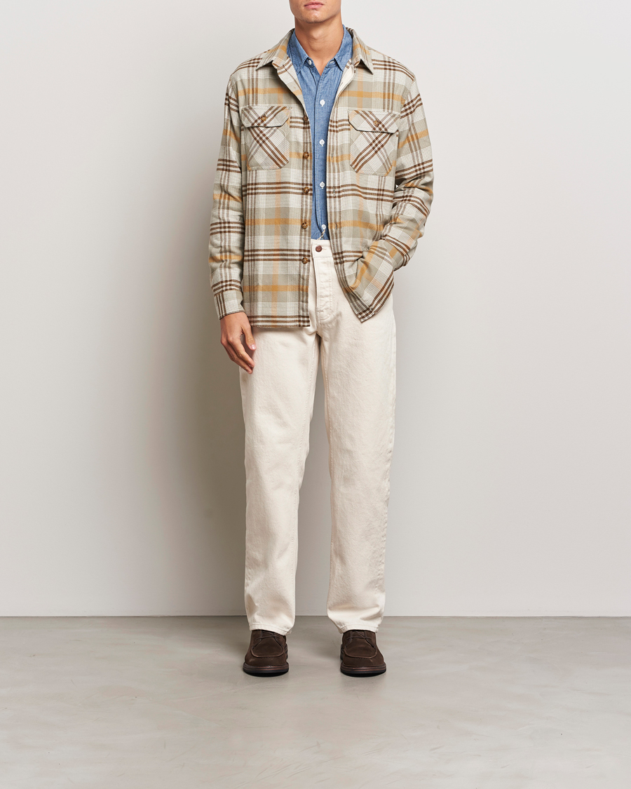 Men | Shirts | Pendleton | Burnside Flannel Shirt Tan Plaid
