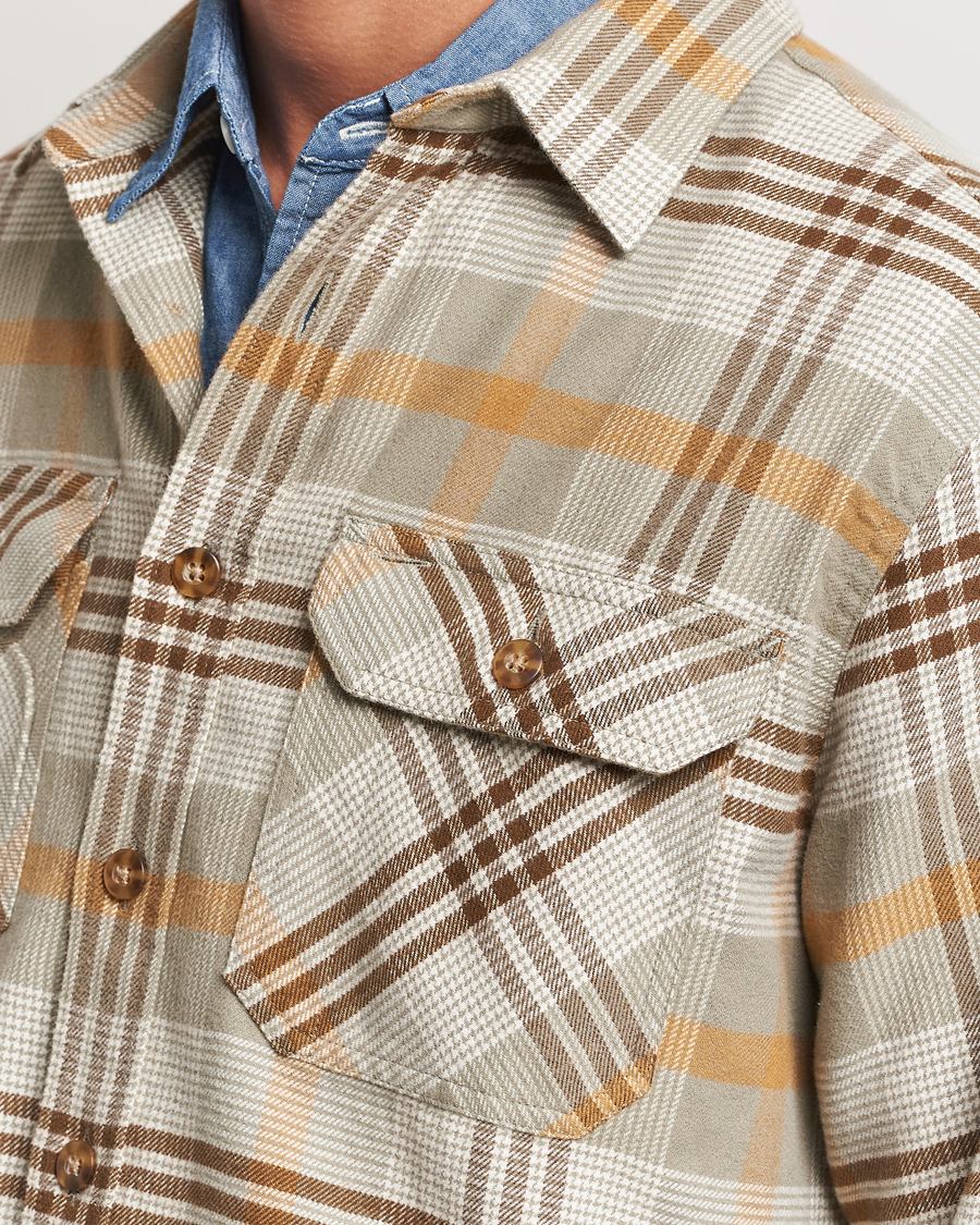 Men | Shirts | Pendleton | Burnside Flannel Shirt Tan Plaid