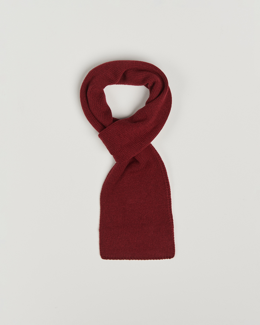 Men | Piacenza Cashmere Short Loop Cashmere Scarf Burgundy | Piacenza Cashmere | Short Loop Cashmere Scarf Burgundy