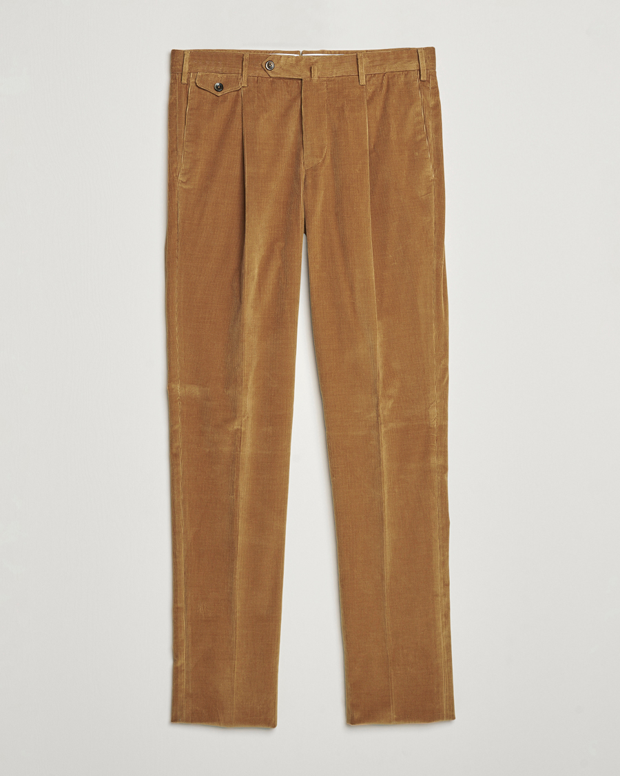 Men | Trousers | PT01 | Slim Fit Corduroy Trousers Brown
