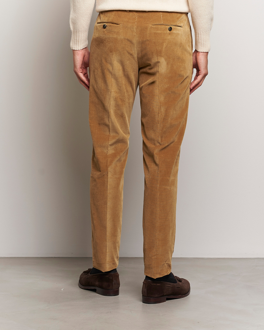 Men | Trousers | PT01 | Slim Fit Corduroy Trousers Brown