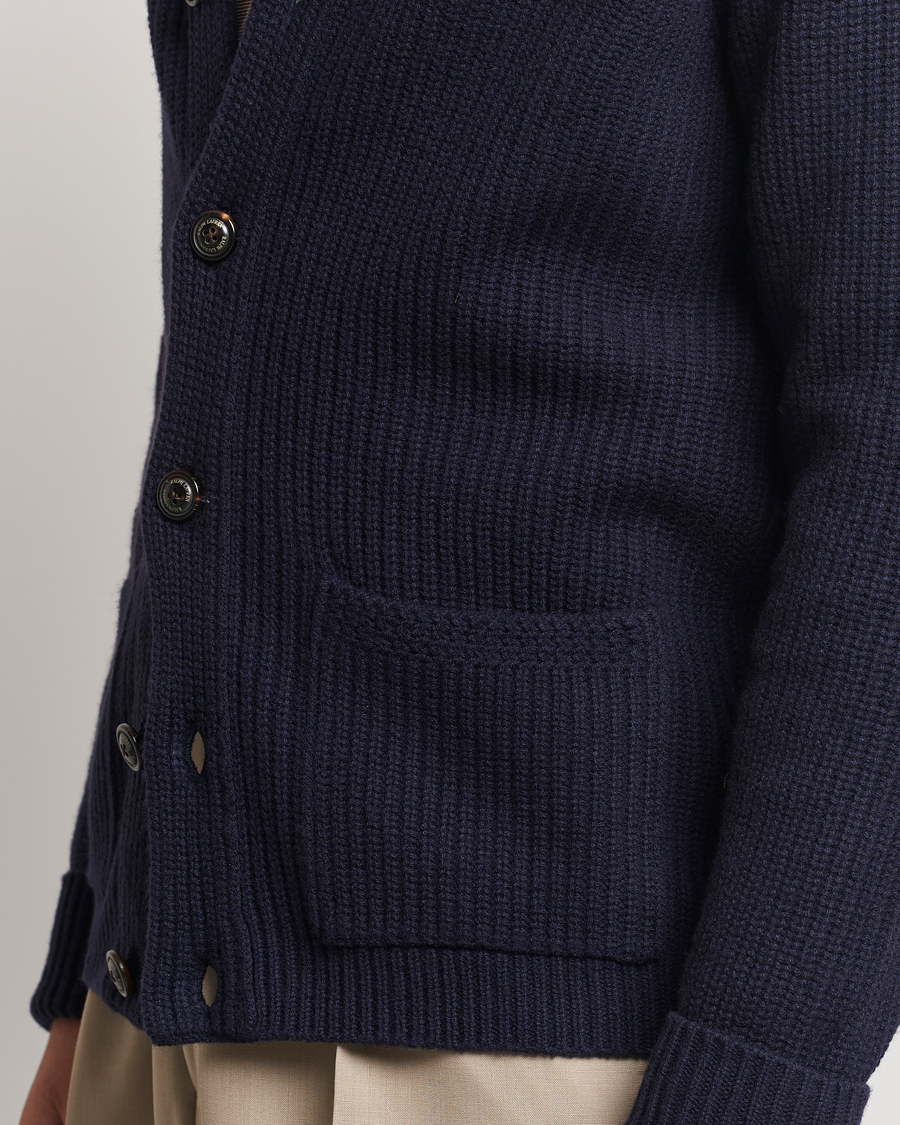 Ralph Lauren Purple Label Cashmere Shawl Cardigan Navy at