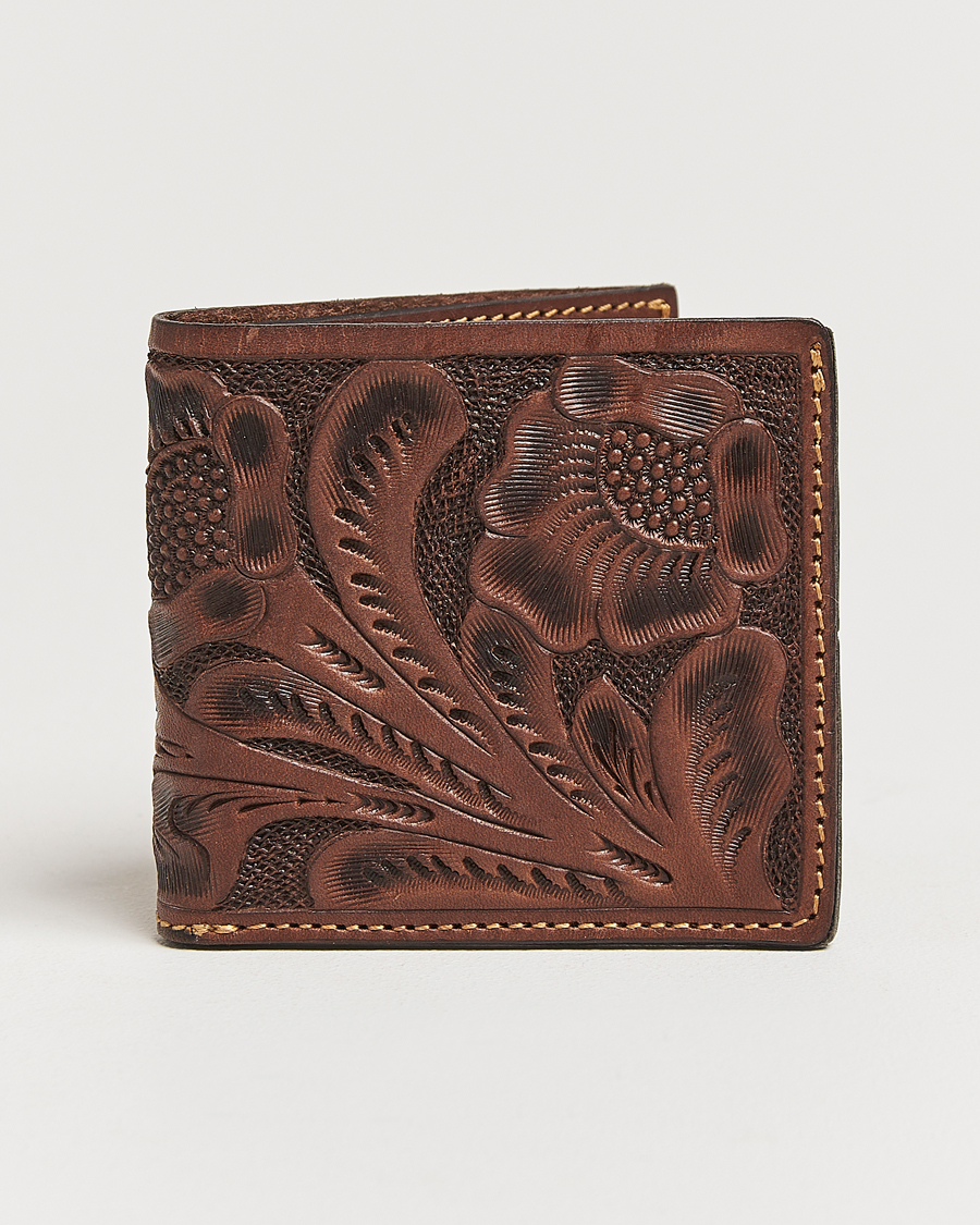 Y☆M RRL Carving Leather Wallet Y☆M RRL Carving Leather Wallet RRL Leather Chain Wallet