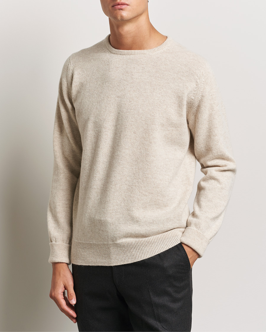 William Lockie Rob Lambswool Crewneck Linen at CareOfCarl.com