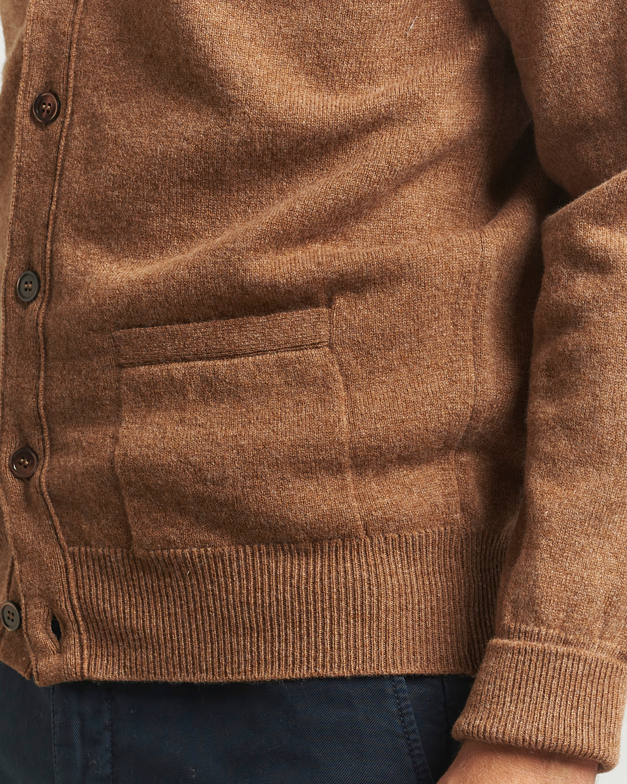 Men | Sweaters & Knitwear | William Lockie | Rob Lambswool Cardigan Driftwood