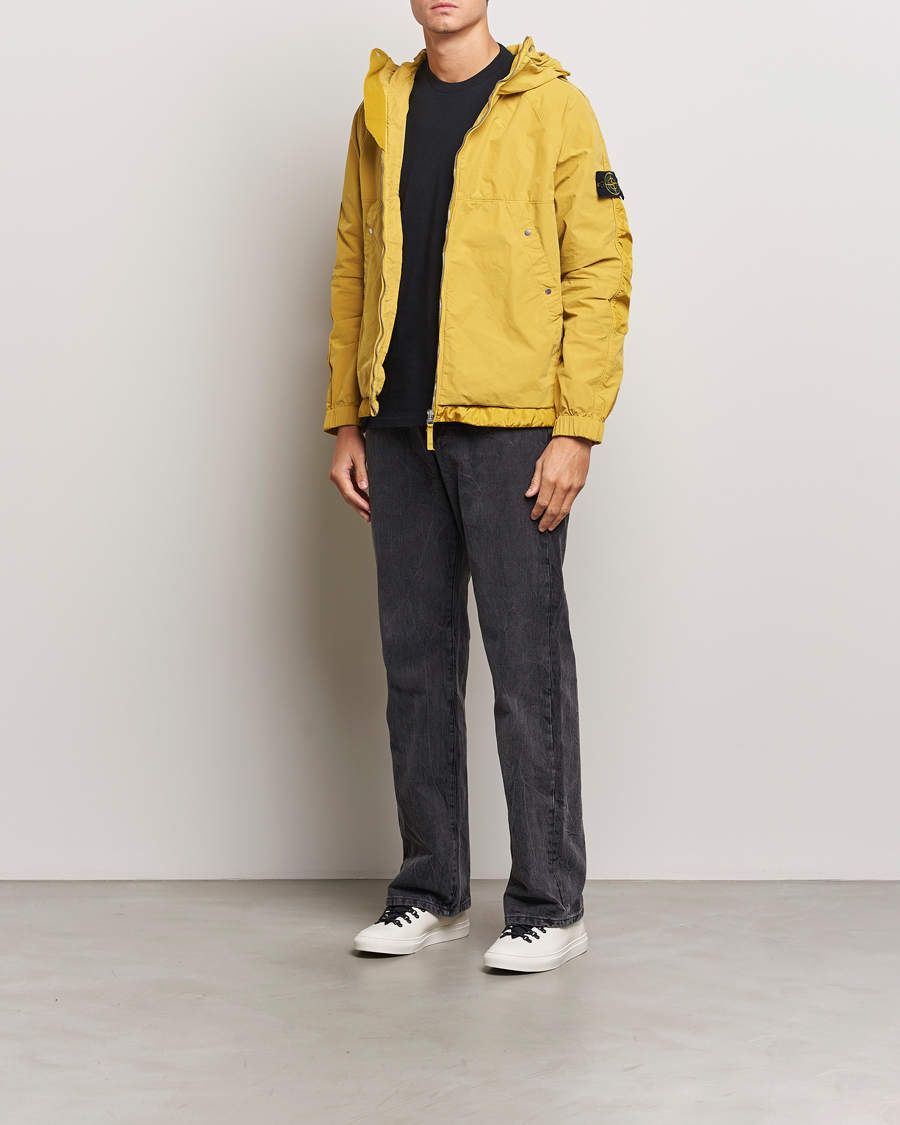Men | Coats & Jackets | Stone Island | Hooded Lightweight Tela Jacket Mustard