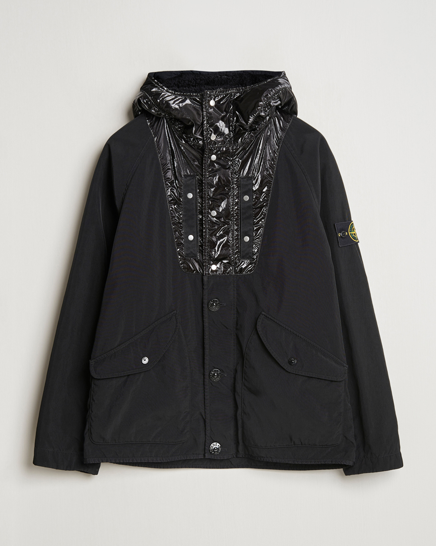 Men | Coats & Jackets | Stone Island | Opaque Nylon Twill Garment Dyed Jacket Black