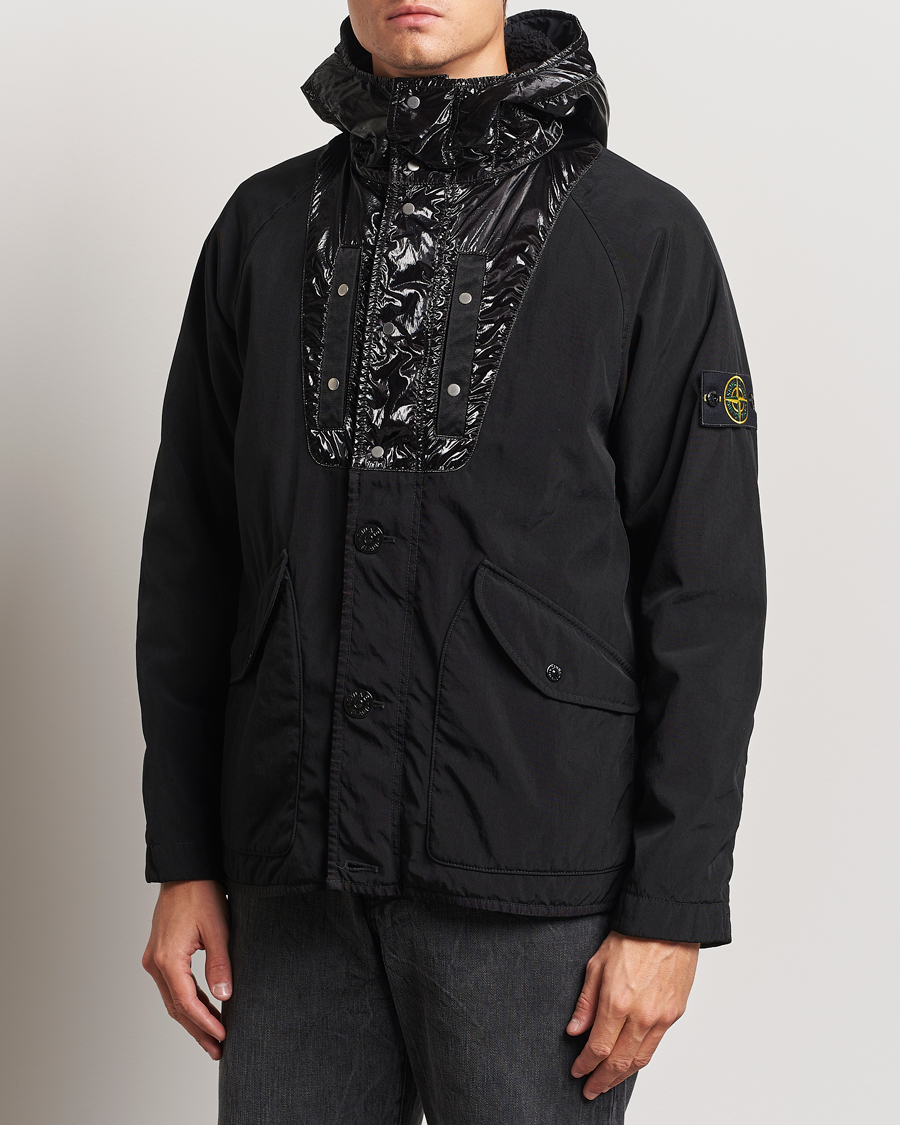 Men | Coats & Jackets | Stone Island | Opaque Nylon Twill Garment Dyed Jacket Black