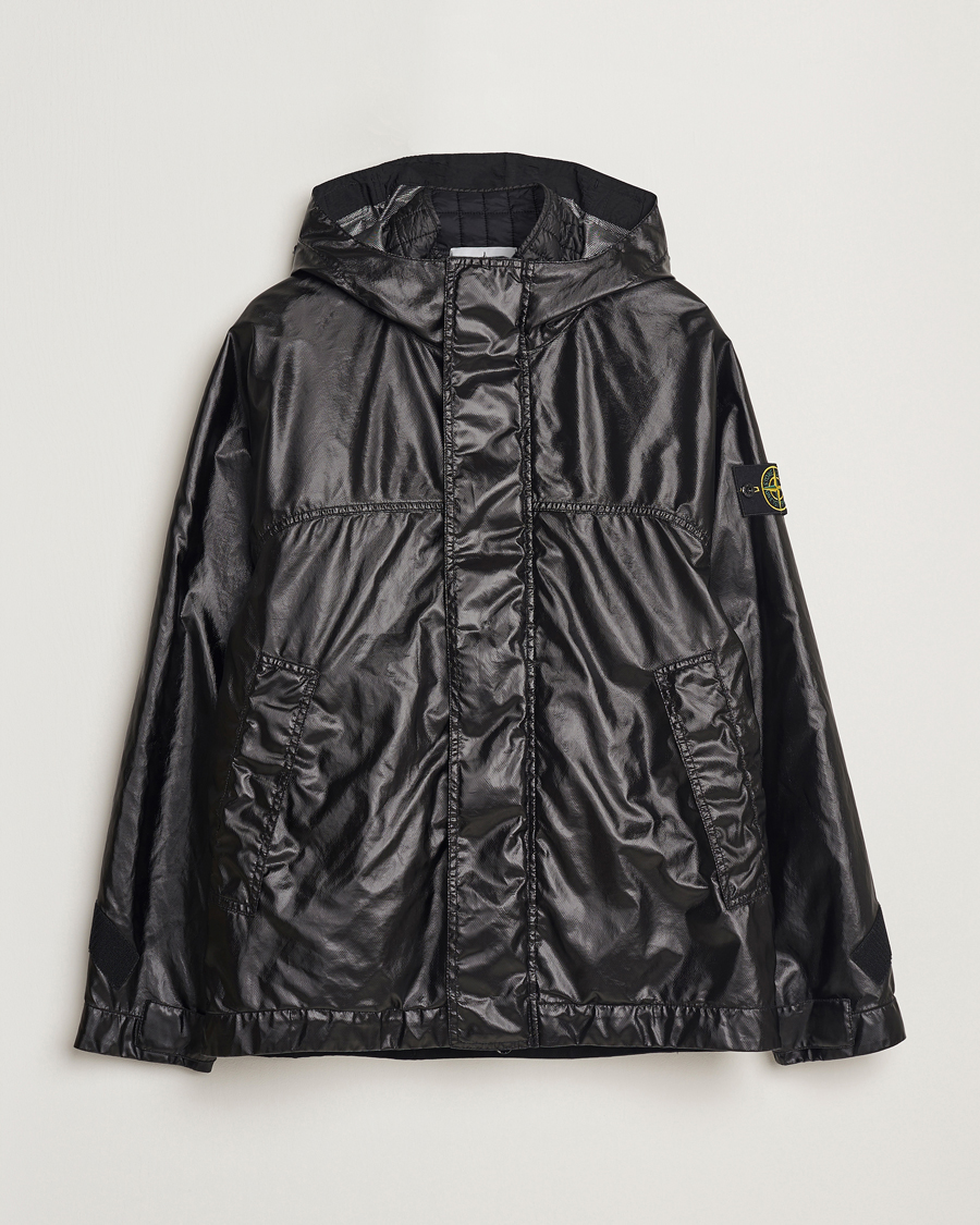 Men | Coats & Jackets | Stone Island | Glass Cover-TC Garment Dyed Detach Vest Jacket Black
