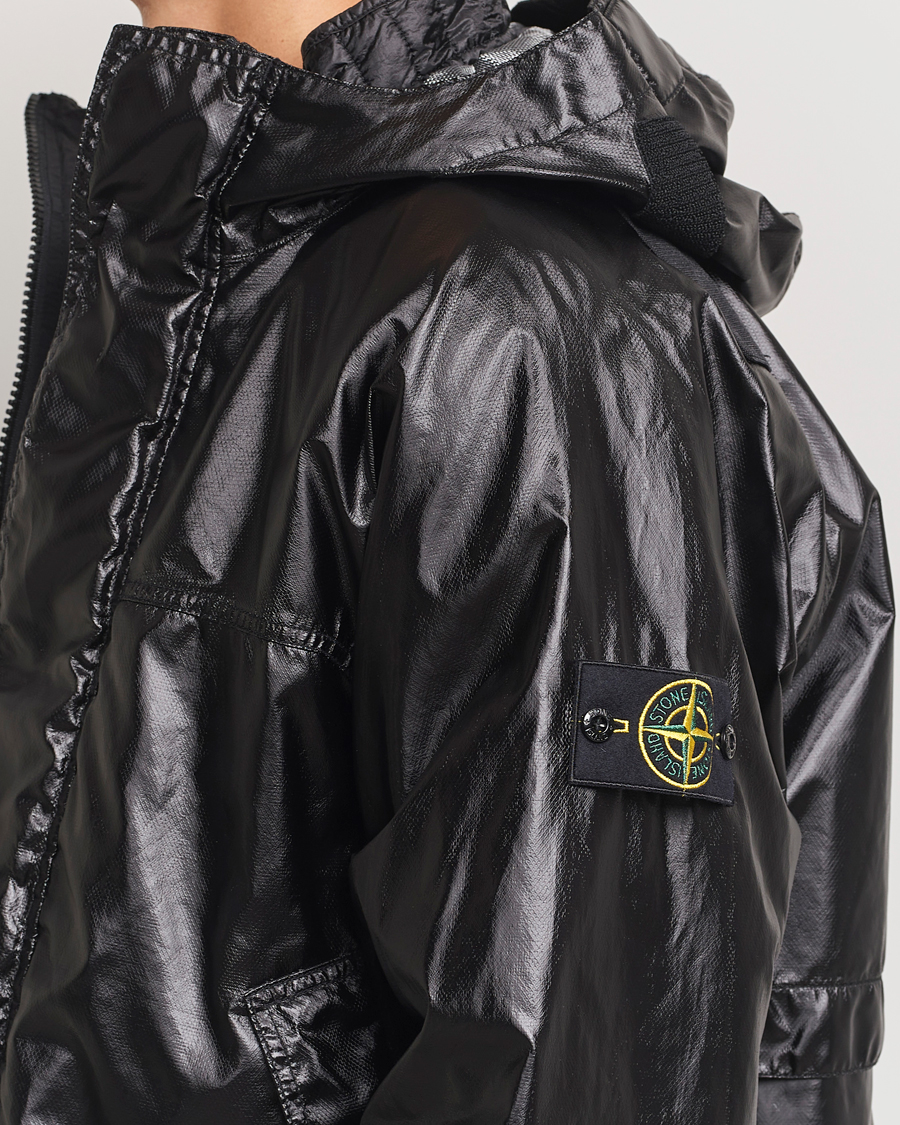 Men | Coats & Jackets | Stone Island | Glass Cover-TC Garment Dyed Detach Vest Jacket Black