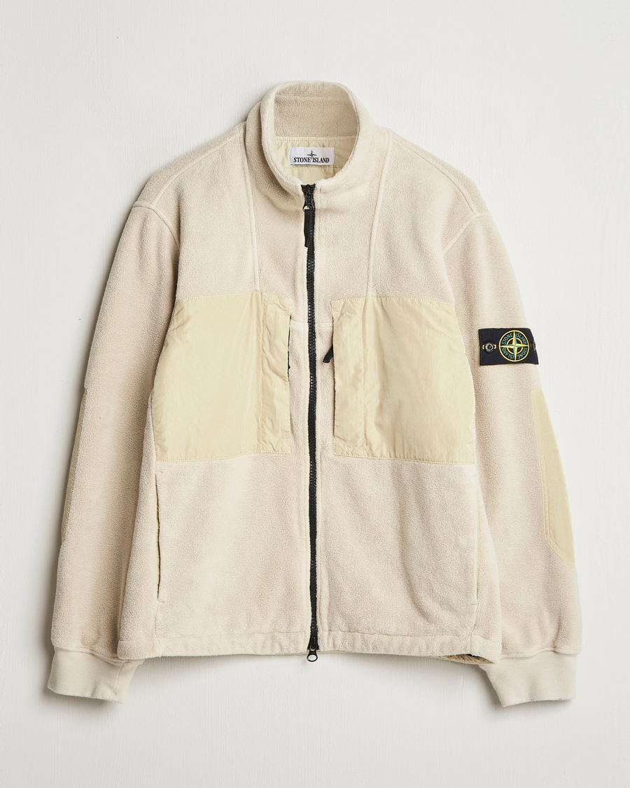 Men | Coats & Jackets | Stone Island | Nylon Cotton Fleece Jacket Plaster