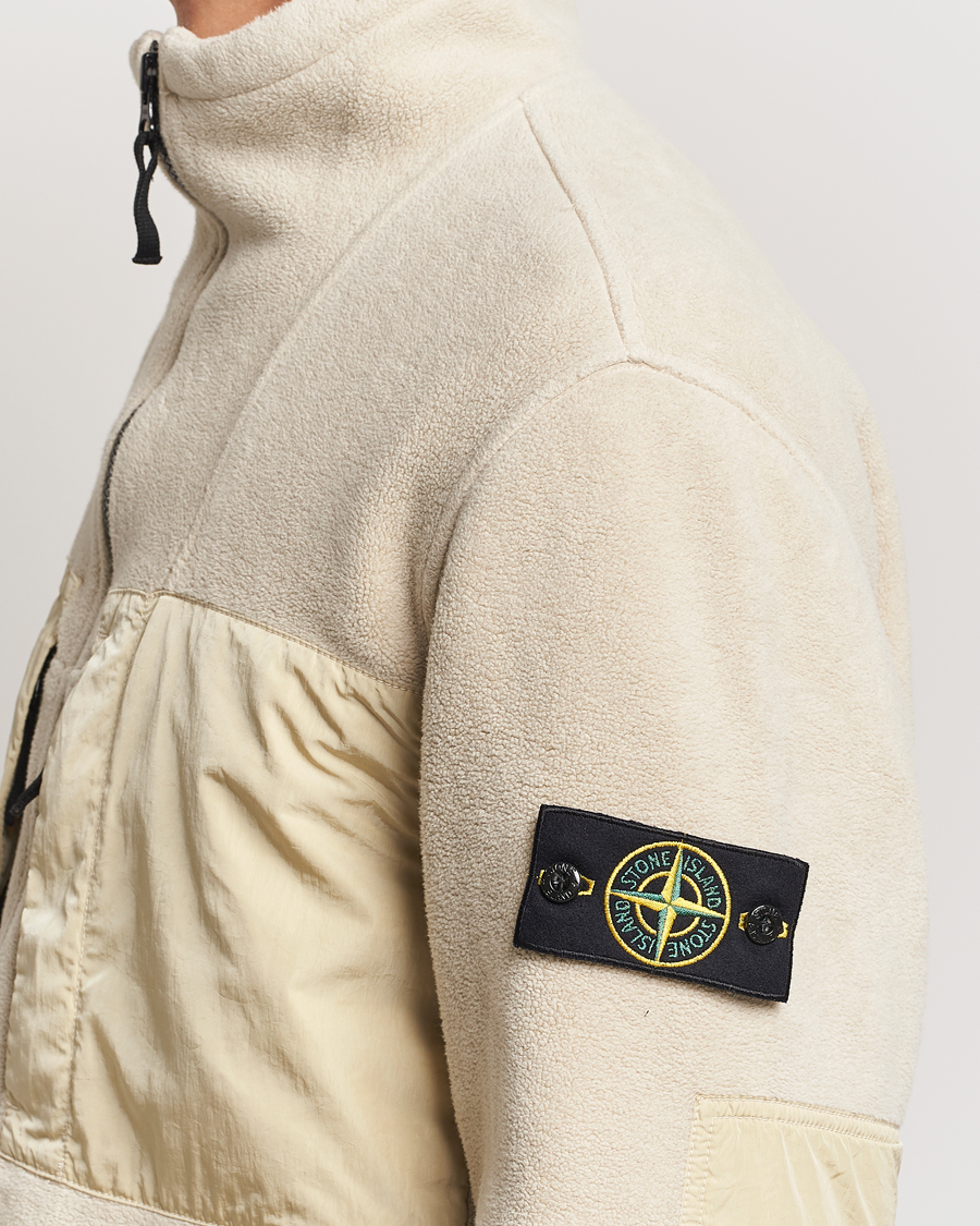 Men | Coats & Jackets | Stone Island | Nylon Cotton Fleece Jacket Plaster