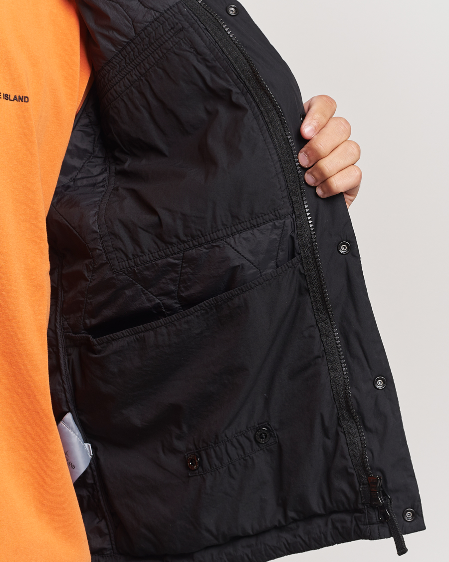 Men | Coats & Jackets | Stone Island | 50 Fili Quilted-TC Garment Dyed Jacket Black